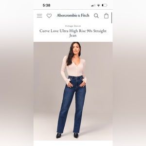 Abercrombie curve love 90s straight jeans